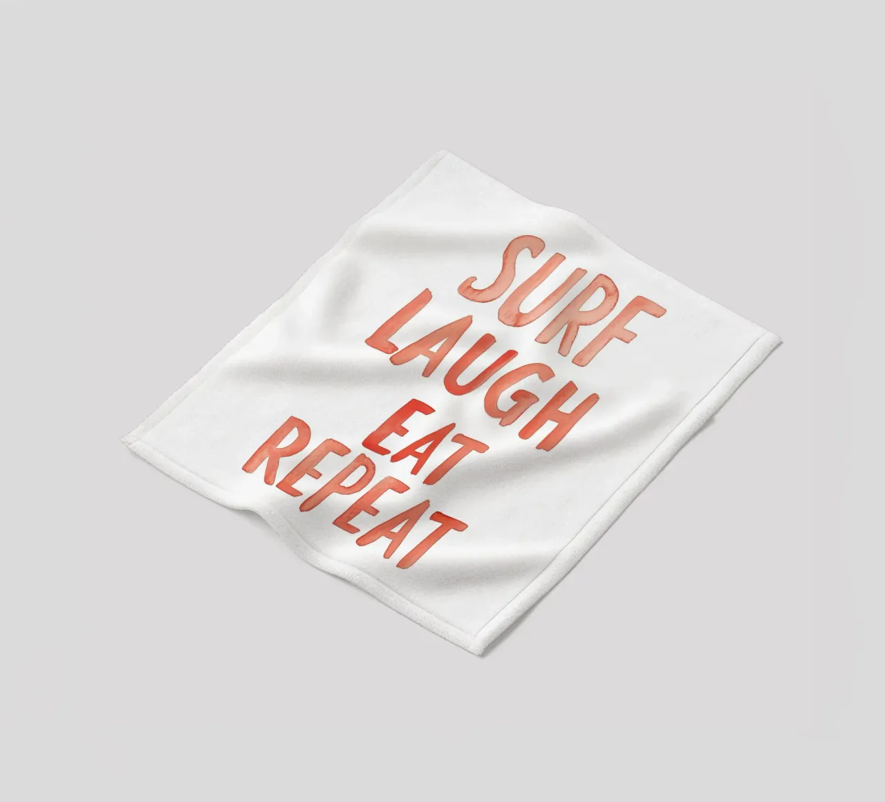 Surf Laugh Eat Repeat coperta in pile da treechild
