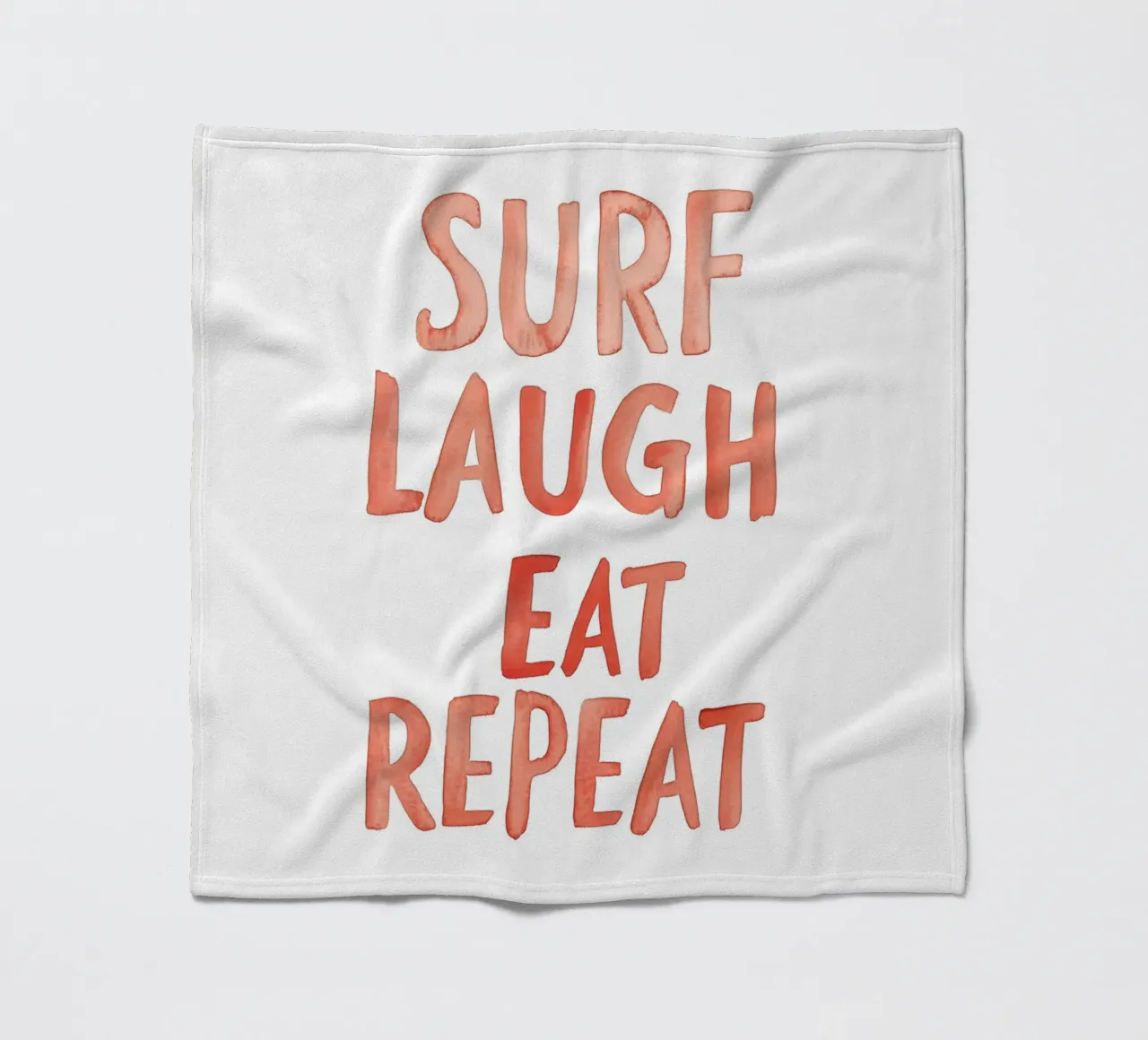 Surf Laugh Eat Repeat coperta in pile da treechild