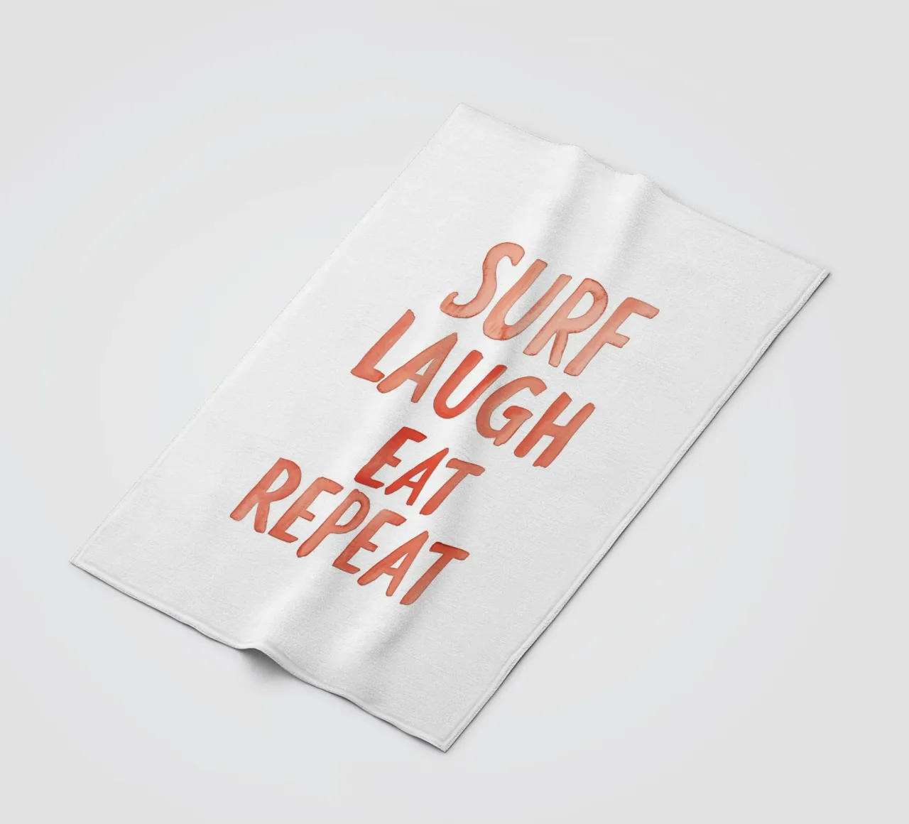 Surf Laugh Eat Repeat coperta in pile da treechild