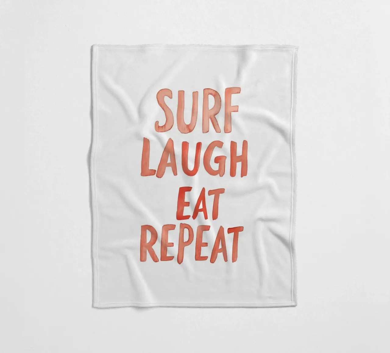 Surf Laugh Eat Repeat coperta in pile da treechild
