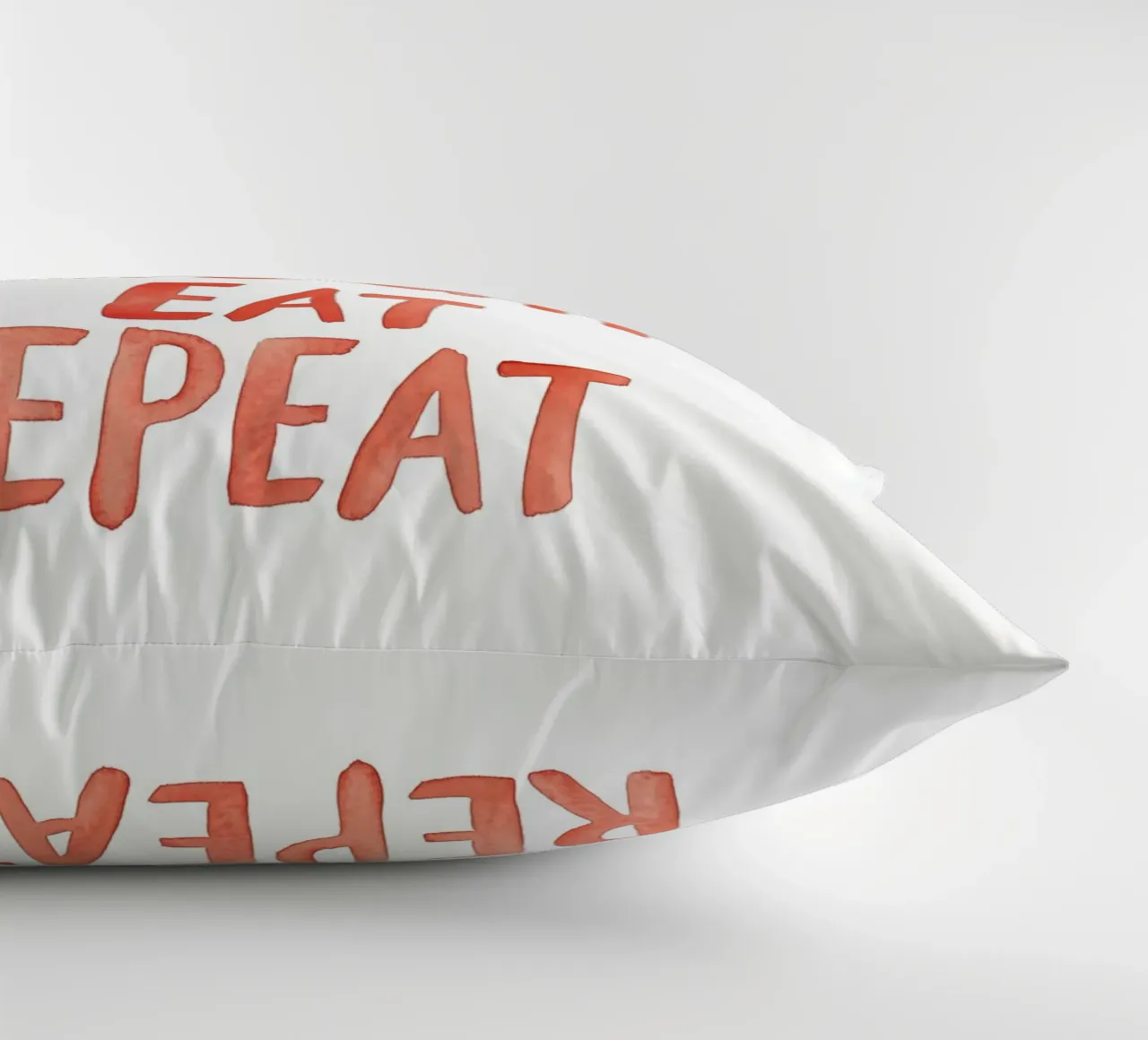 Surf Laugh Eat Repeat decorative cushion by treechild