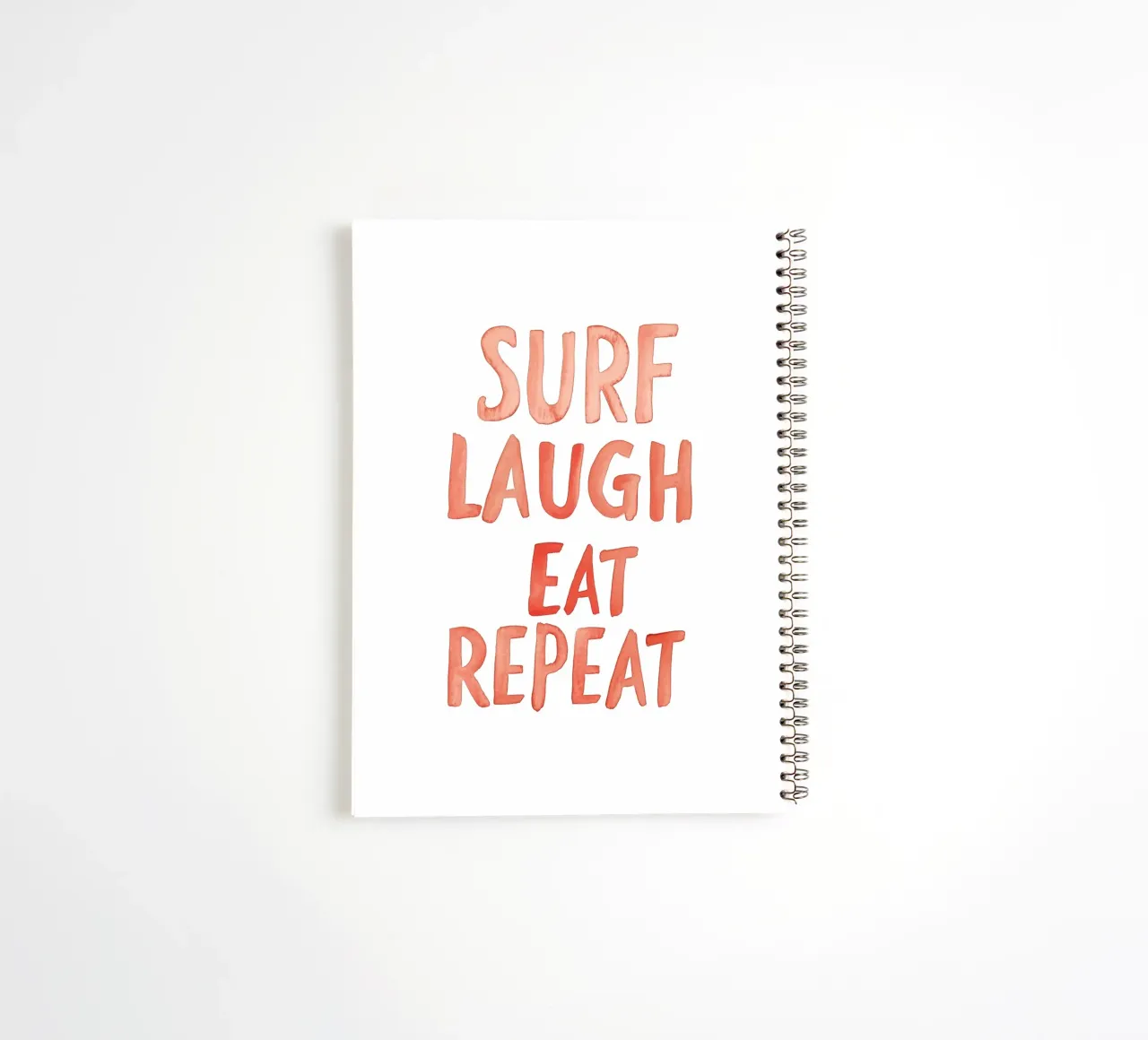 Surf Laugh Eat Repeat spiral notebook by treechild