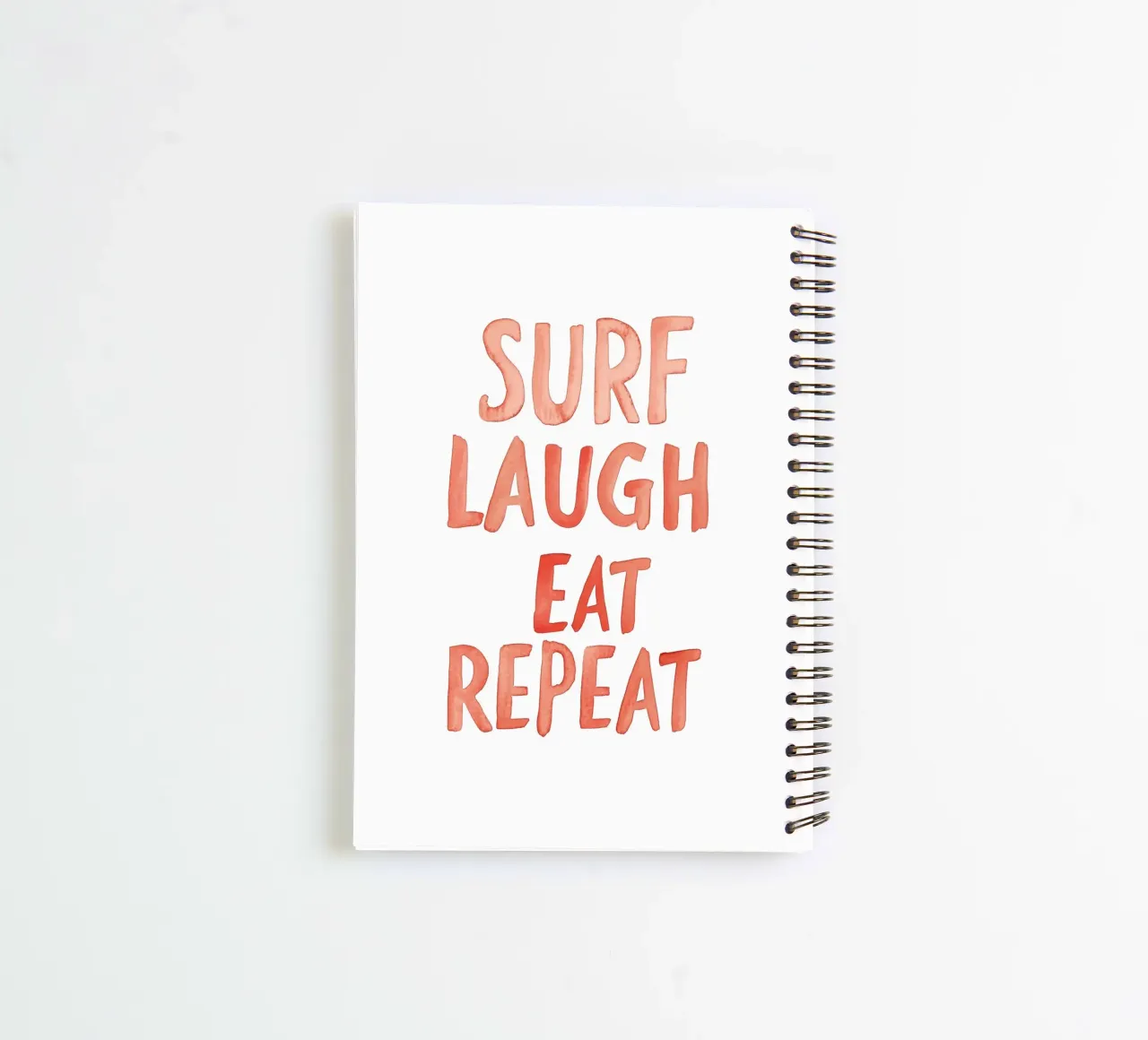 Surf Laugh Eat Repeat spiral notebook by treechild