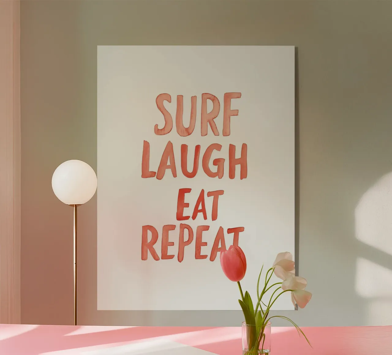 Surf Laugh Eat Repeat plexiglass da treechild