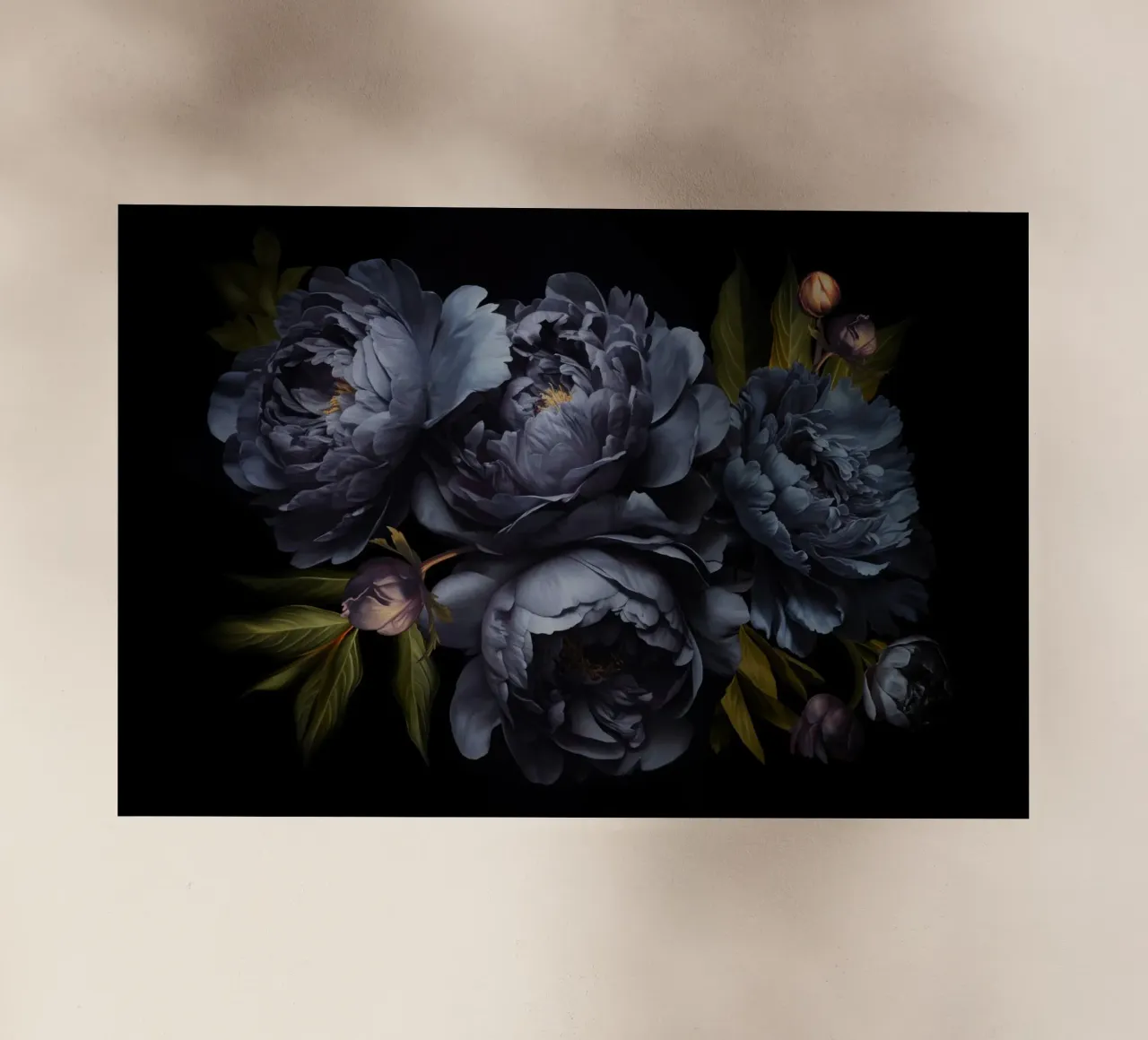 Peonie vintage blu notte Mystic pellicola backlit da Flower Garden - Uta Naumann