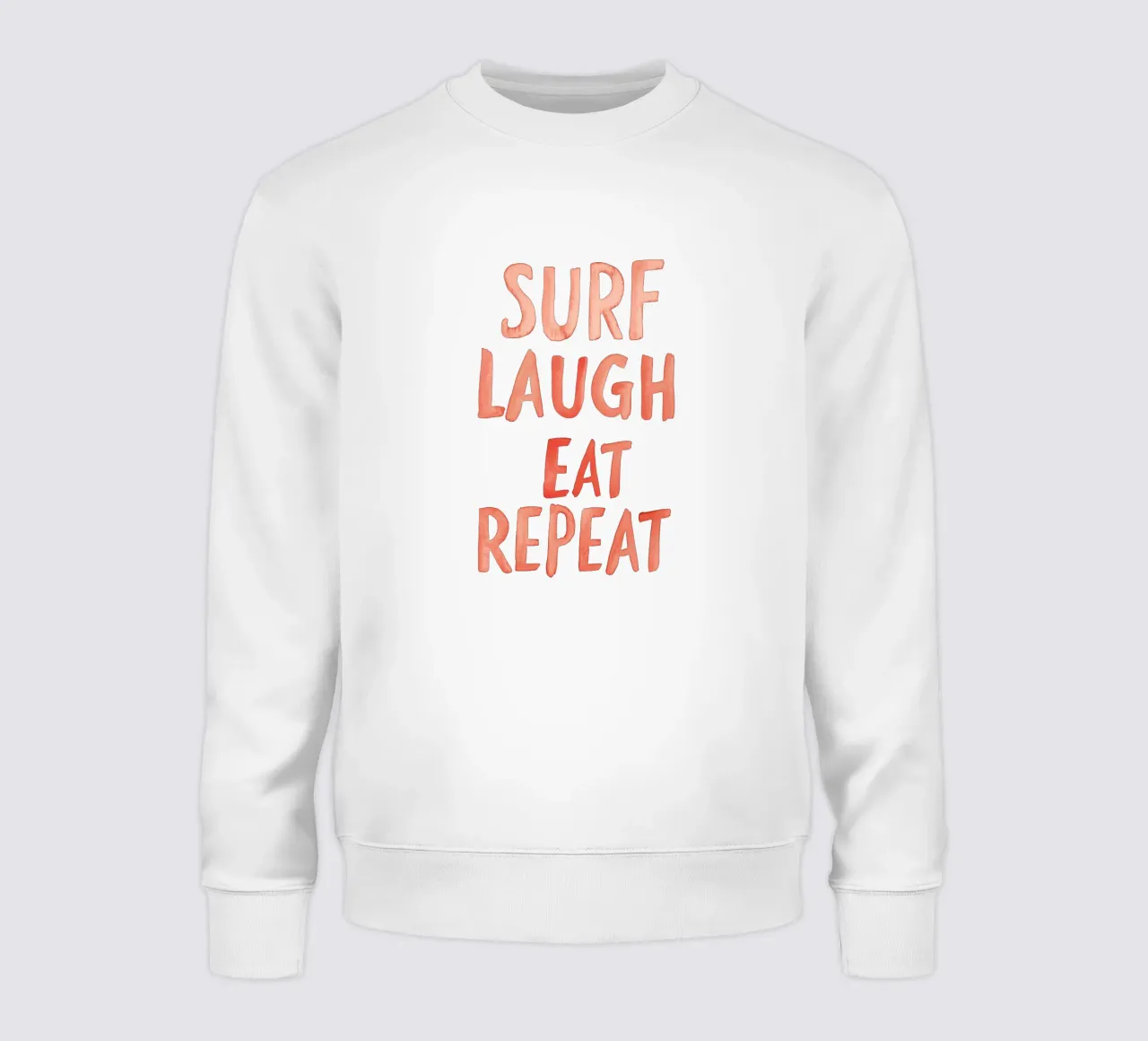 Surf Laugh Eat Repeat (without Background) felpa da treechild