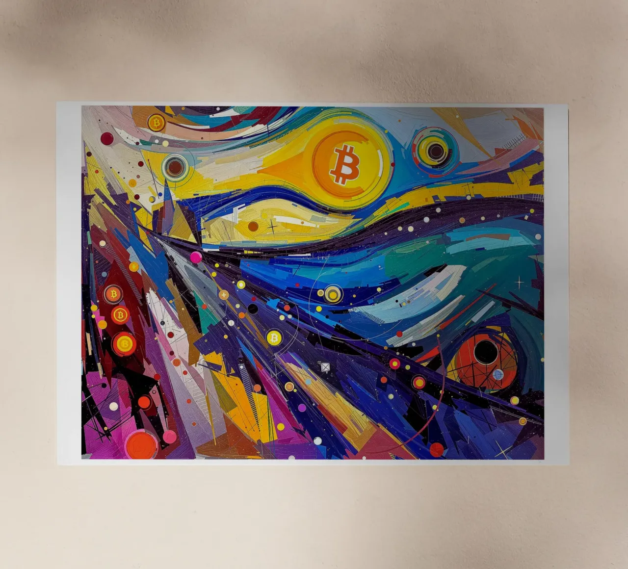 Abstract_BTC pellicola backlit da Crypto_Jungle