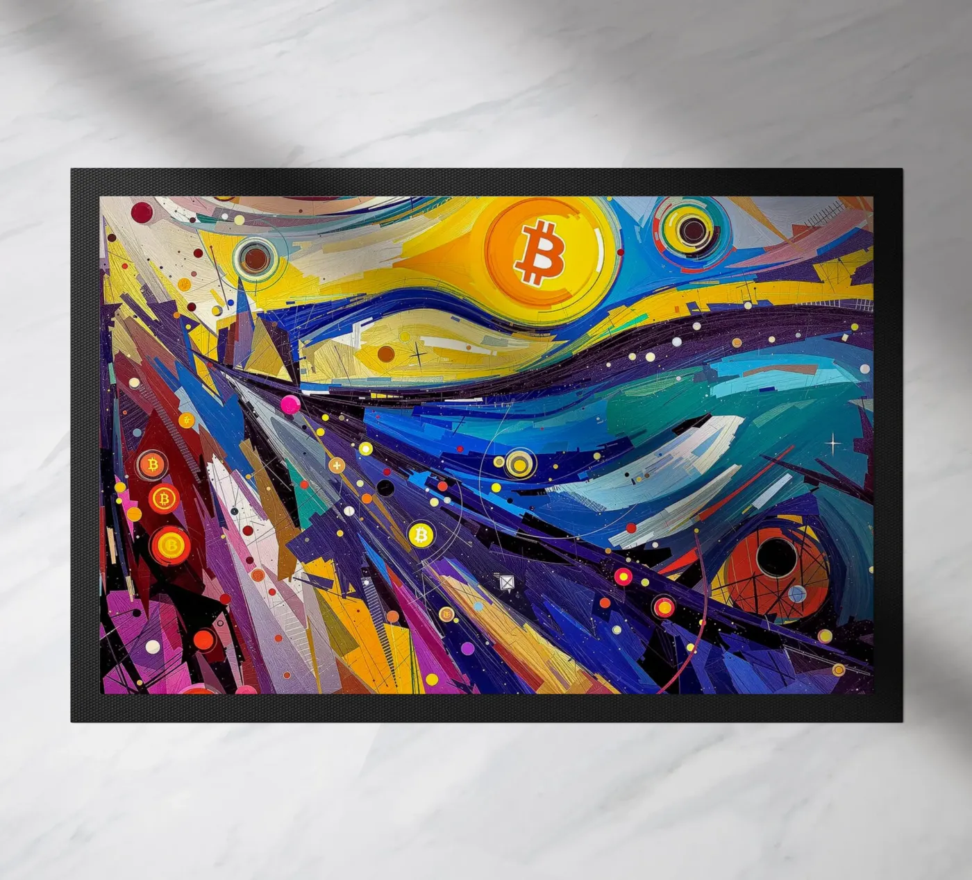 Abstract_BTC doormat by Crypto_Jungle