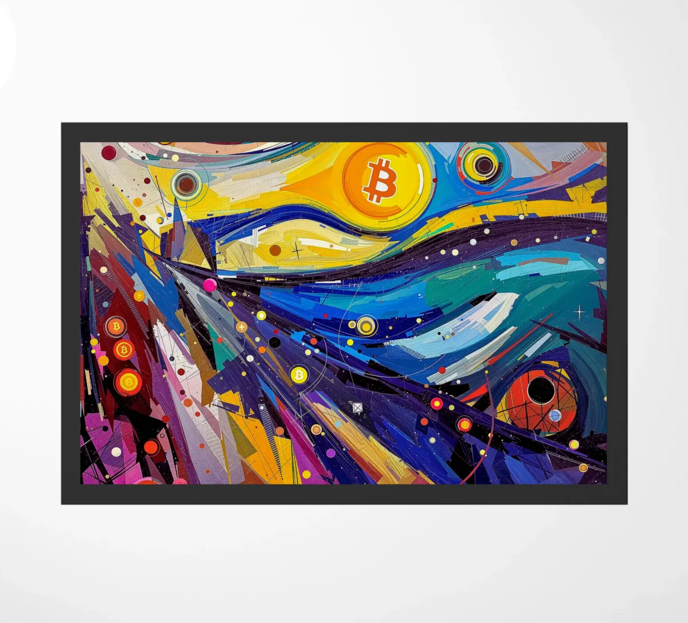 Abstract_BTC doormat by Crypto_Jungle