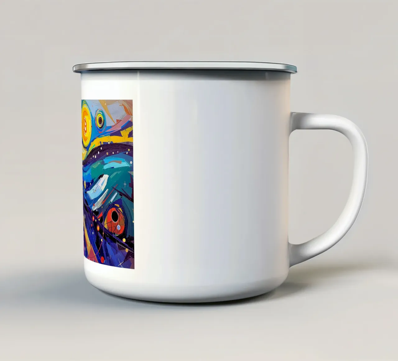 Abstract_BTC tazza in smalto da Crypto_Jungle