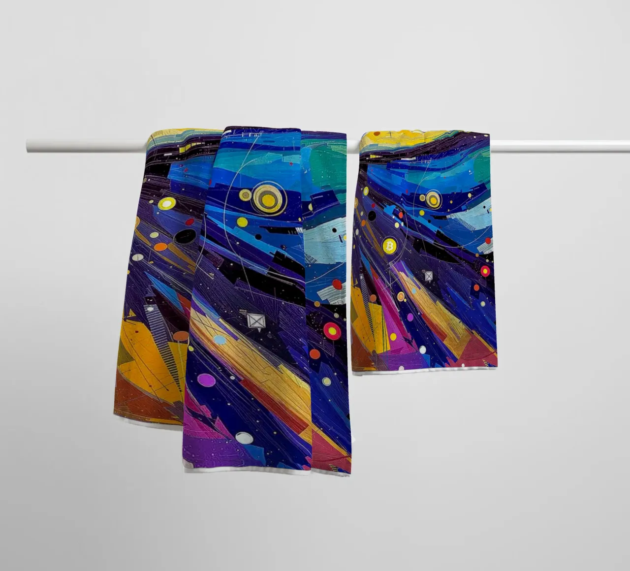 Abstract_BTC asciugamano da bagno da Crypto_Jungle