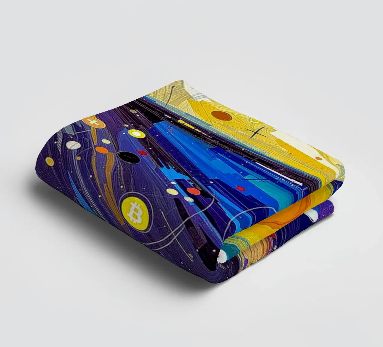Abstract_BTC asciugamano da bagno da Crypto_Jungle