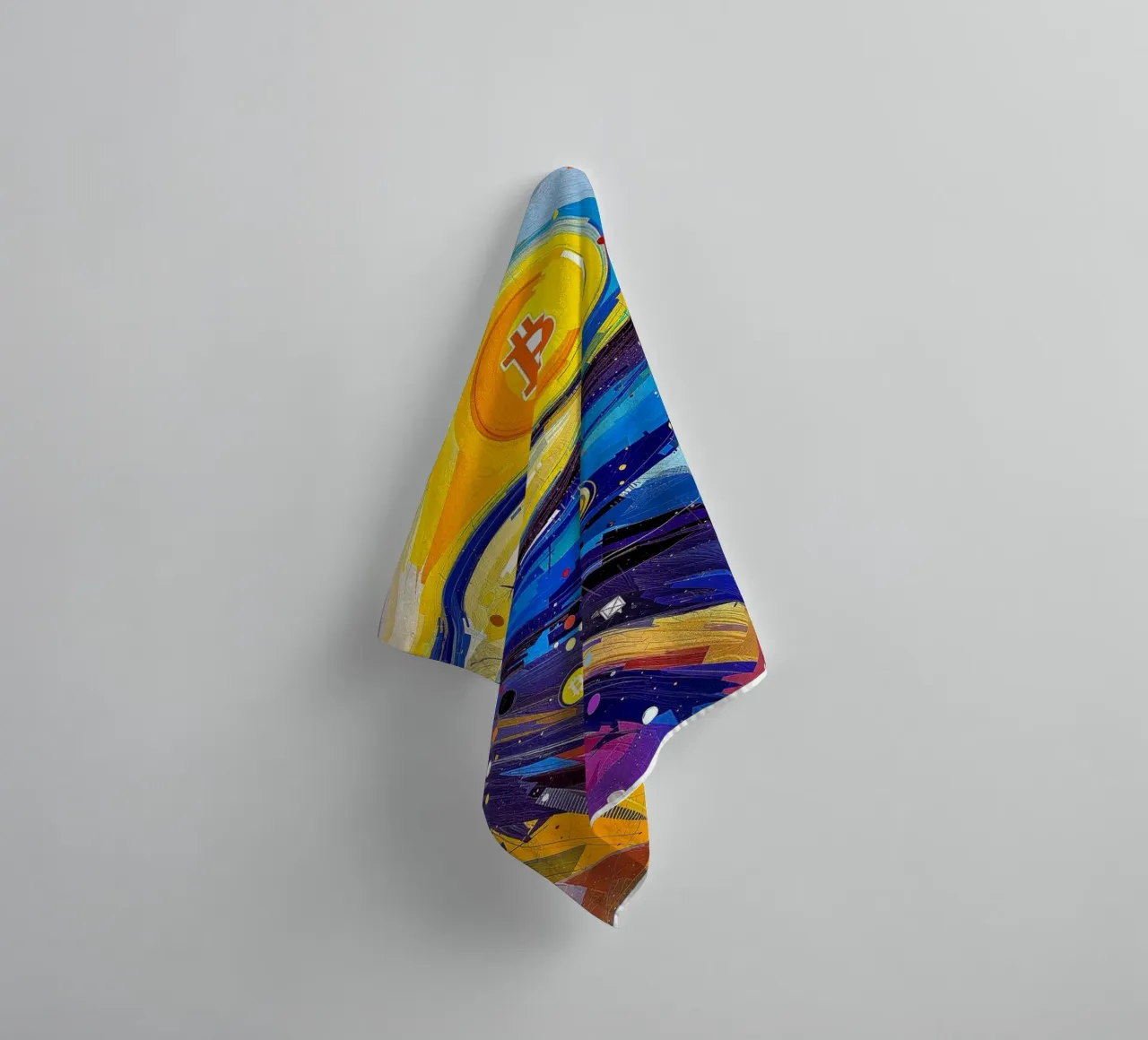 Abstract_BTC asciugamano da bagno da Crypto_Jungle