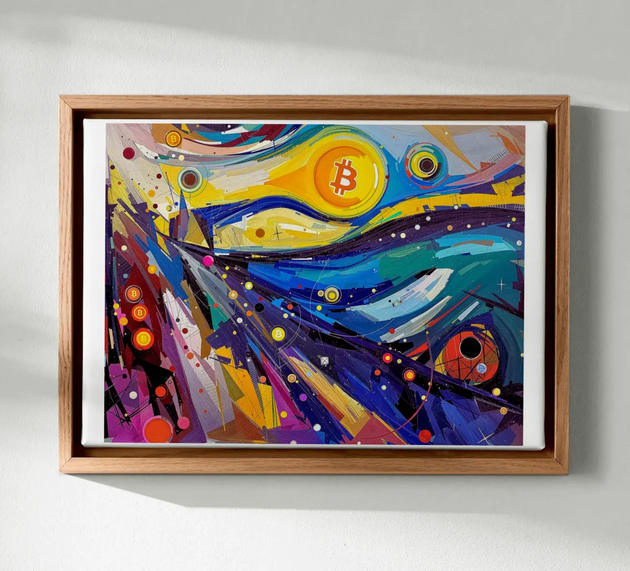 Abstract_BTC canvas met Baklijst van Crypto_Jungle