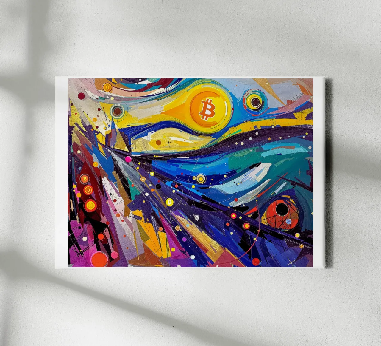 Abstract_BTC canvas met Baklijst van Crypto_Jungle