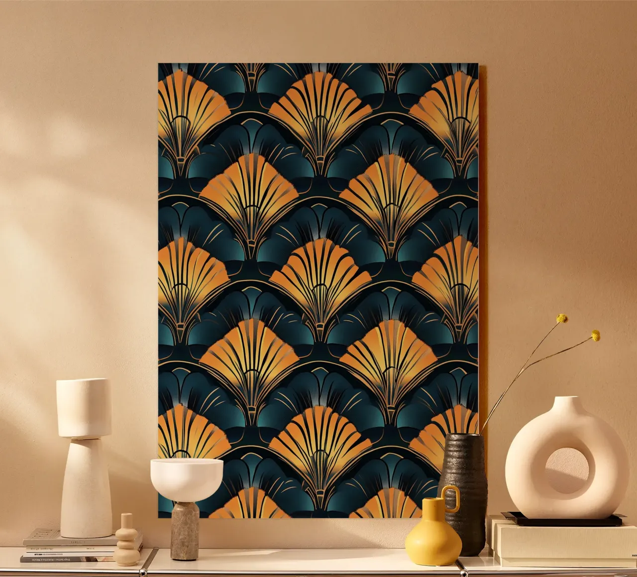 Art déco "Artful Symmetry" alluminio dibond da Nikis Art Studio