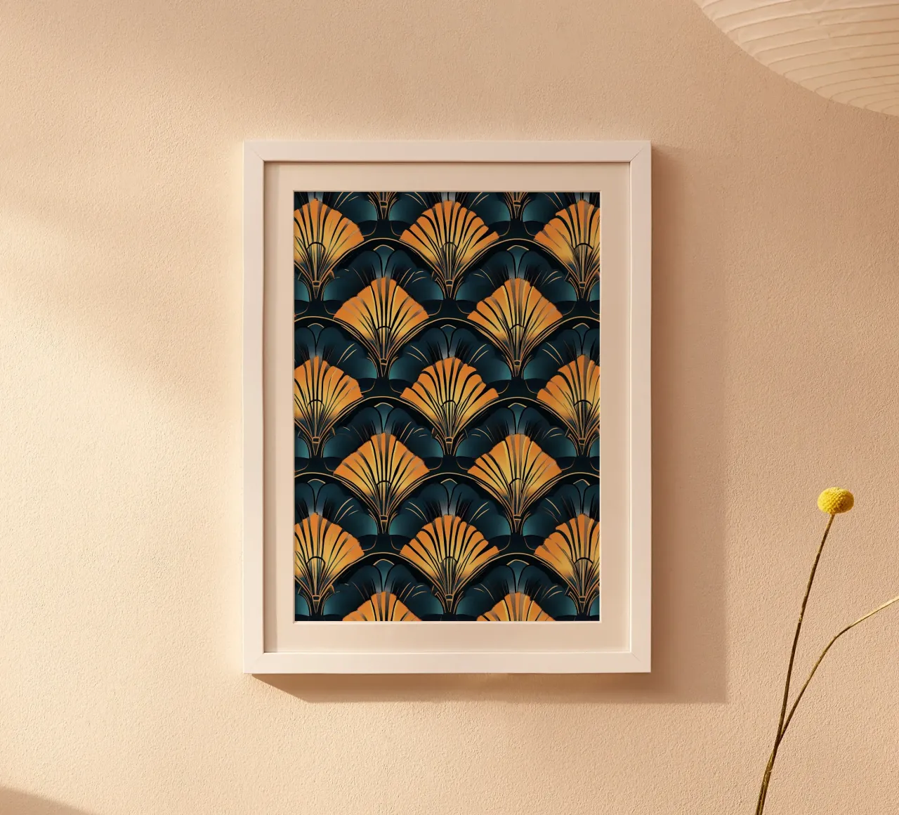Art déco "Artful Symmetry" poster con telaio in plastica da Nikis Art Studio