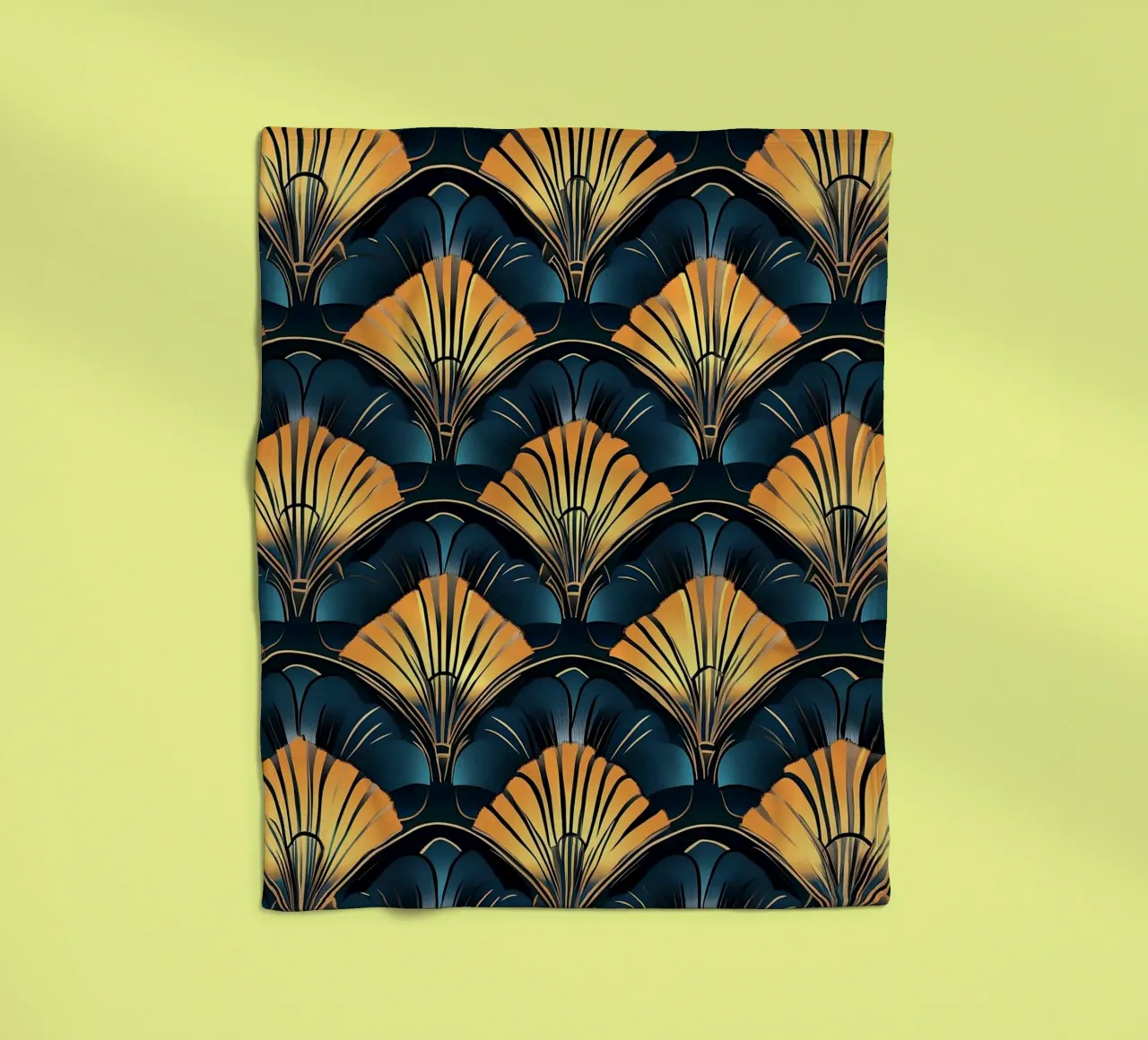 Art déco "Artful Symmetry" fleece blanket by Nikis Art Studio