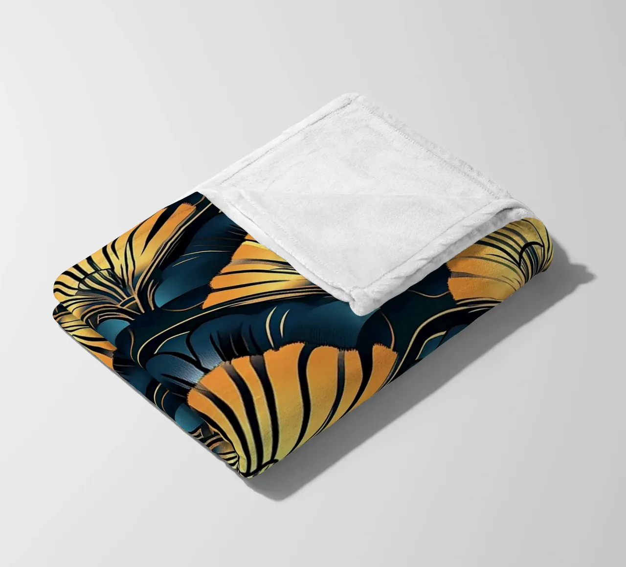 Art déco "Artful Symmetry" fleece blanket by Nikis Art Studio