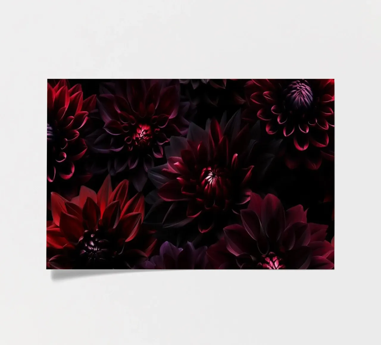 Baroque burgundy gothic mystic dahlia garden sticker sheet by Flower Garden - Uta Naumann