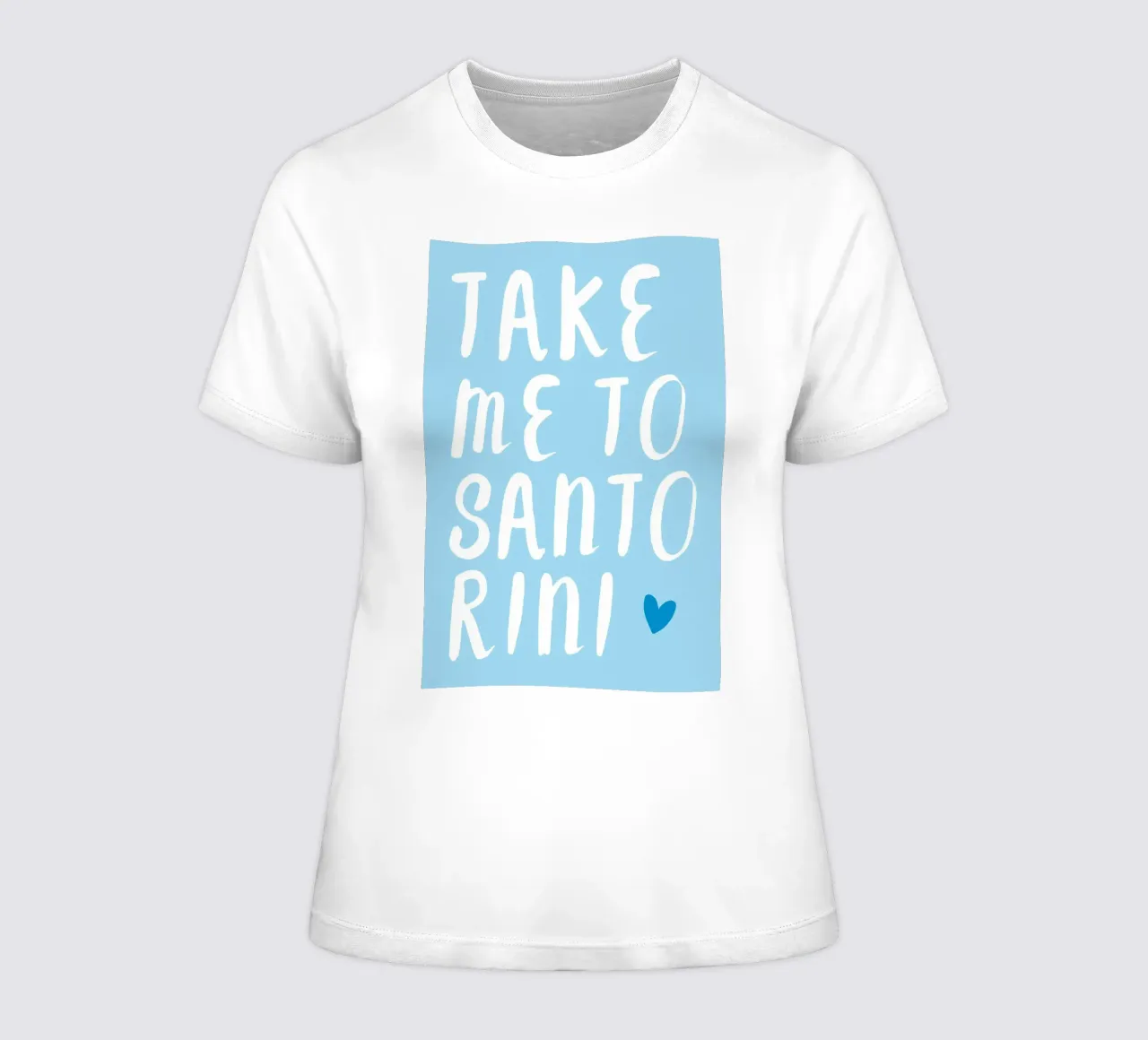 Take me to santorini t-shirt da donna da Ohkimiko