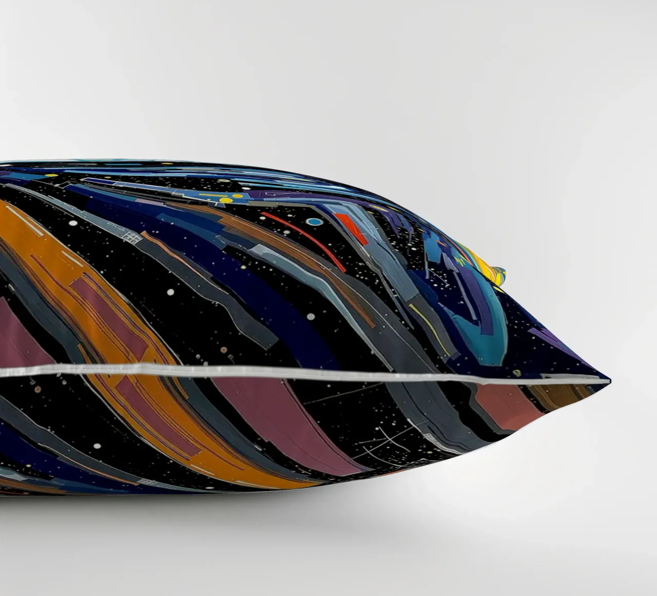 Abstract_III_BTC decorative cushion by Crypto_Jungle