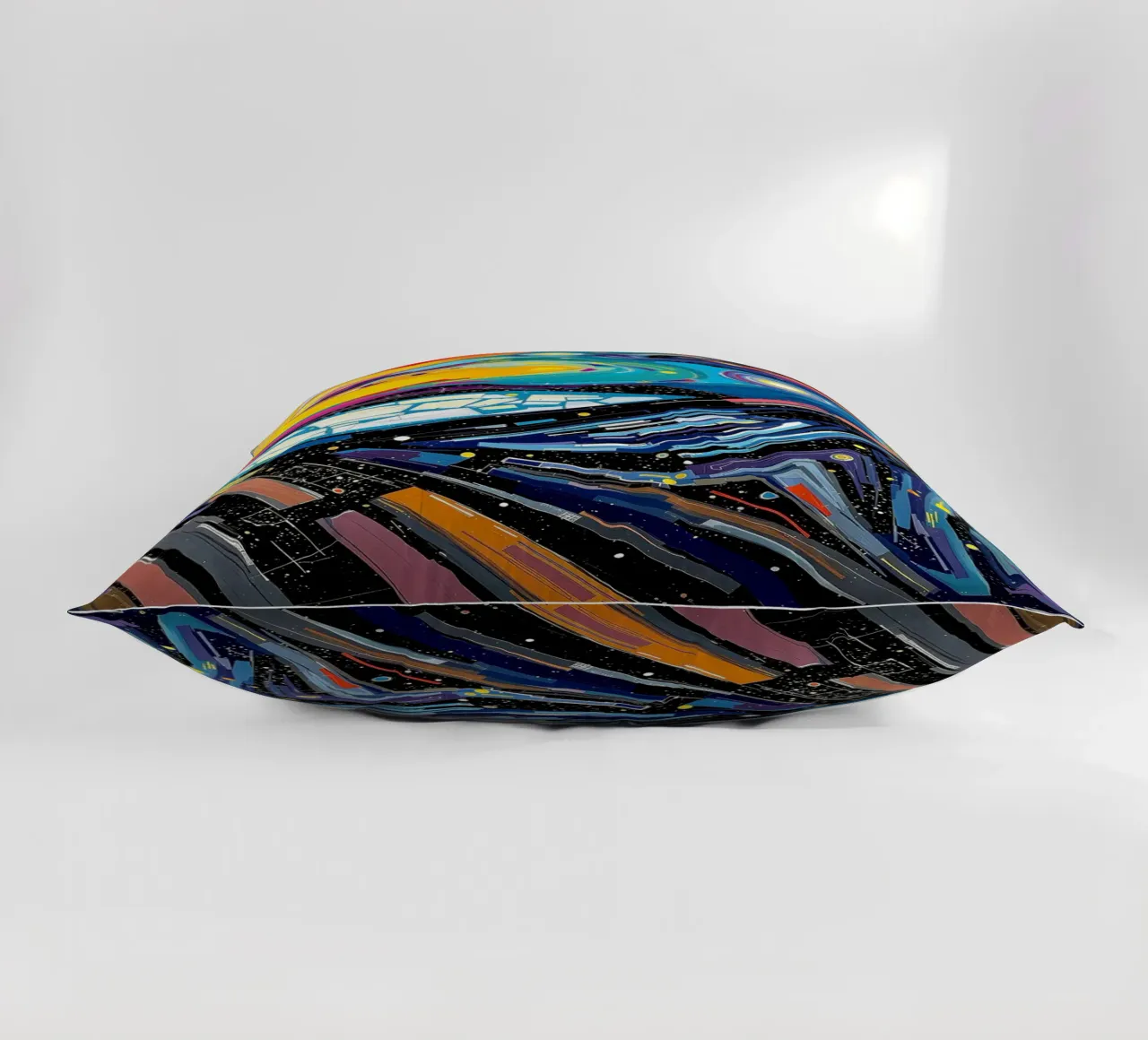 Abstract_III_BTC decorative cushion by Crypto_Jungle
