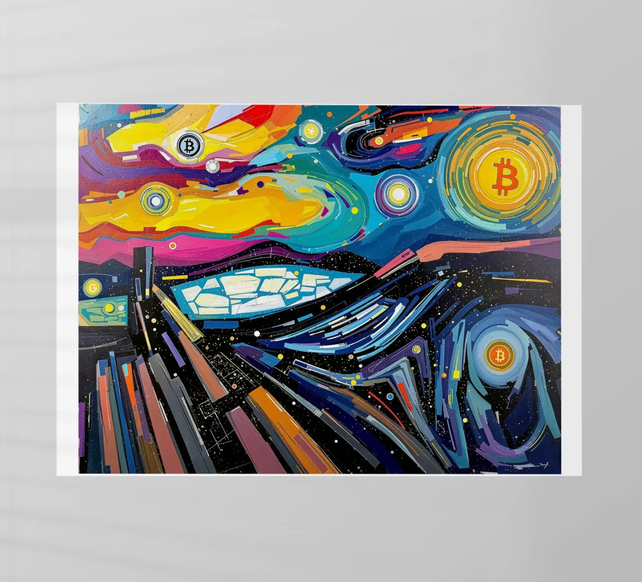 Abstract_III_BTC pellicola backlit da Crypto_Jungle