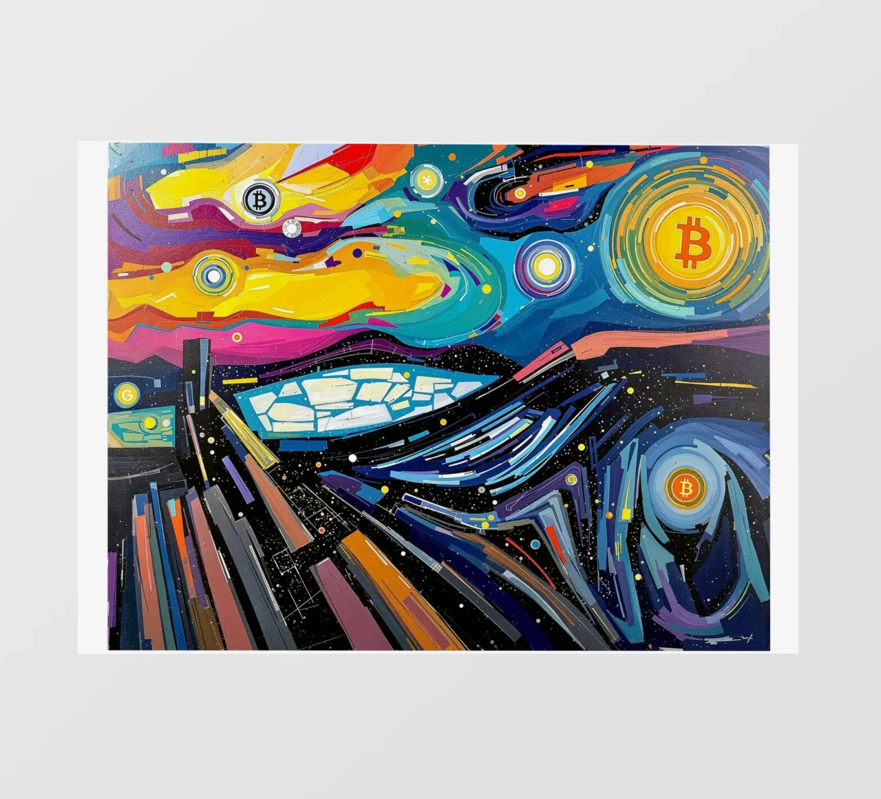 Abstract_III_BTC pellicola backlit da Crypto_Jungle