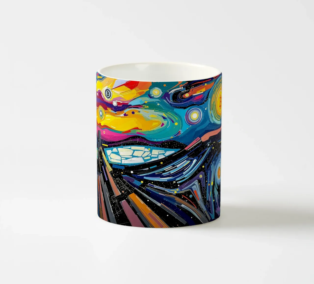 Abstract_III_BTC tazza in ceramica da Crypto_Jungle