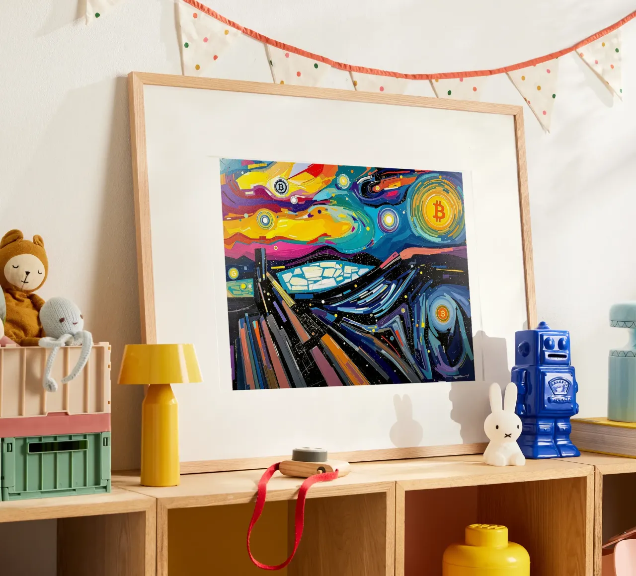 Abstract_III_BTC poster van Crypto_Jungle