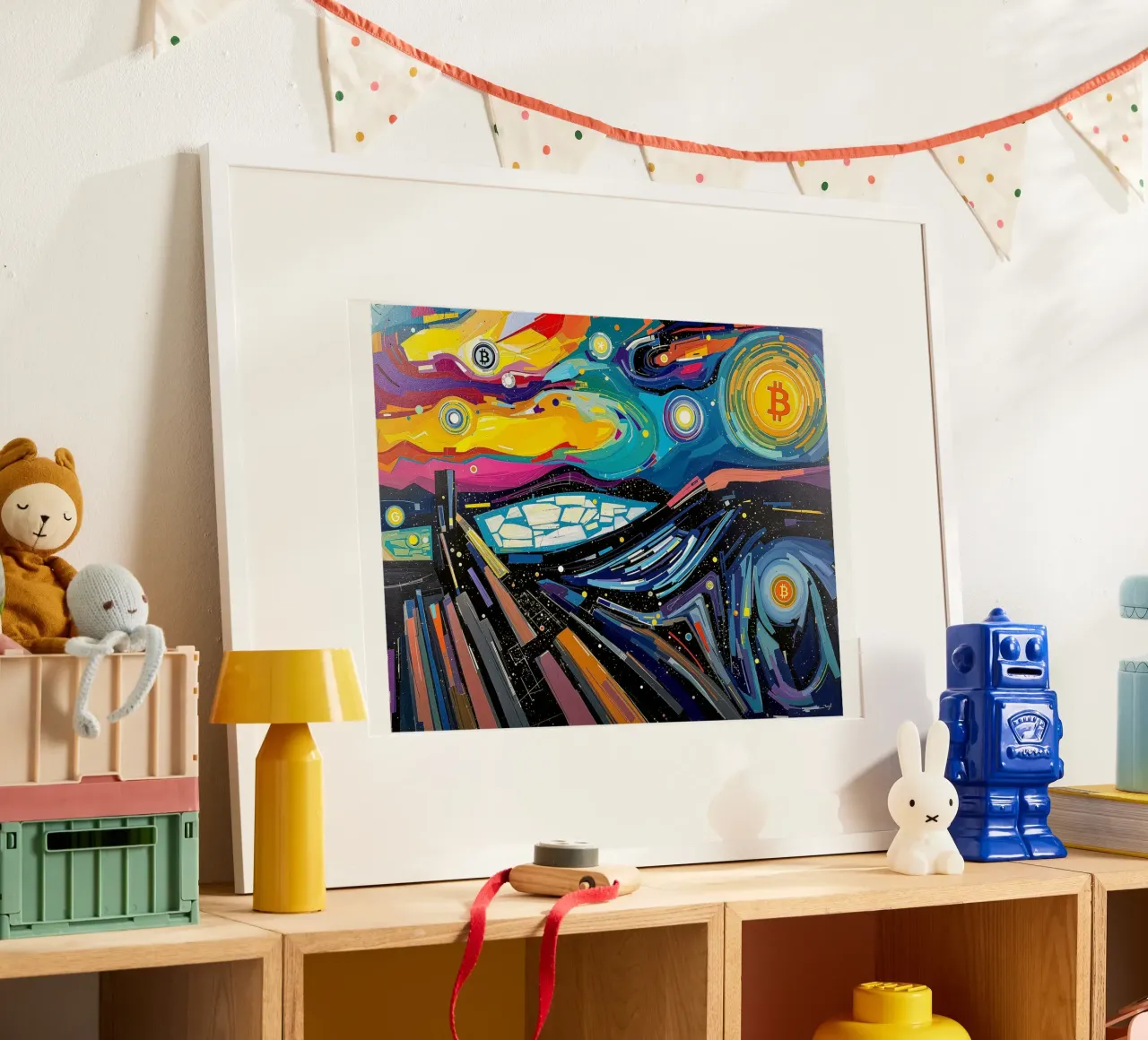 Abstract_III_BTC poster van Crypto_Jungle