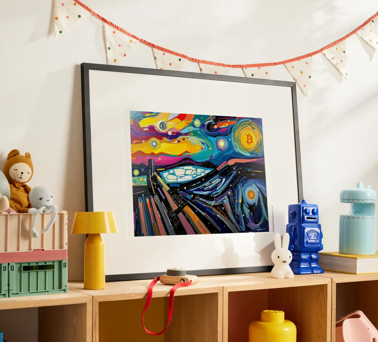 Abstract_III_BTC poster van Crypto_Jungle