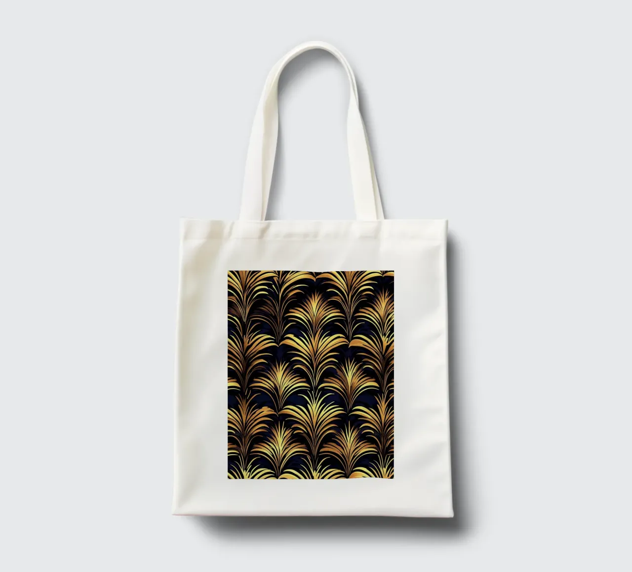 Art Deco "Golden Arches of Time" borsa in juta da Nikis Art Studio