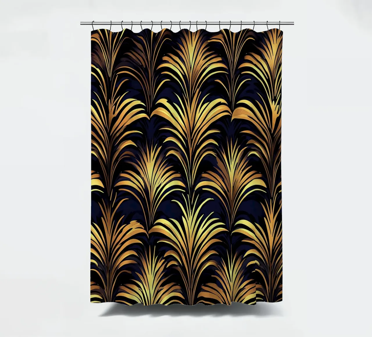 Art Deco "Golden Arches of Time" tenda da doccia da Nikis Art Studio