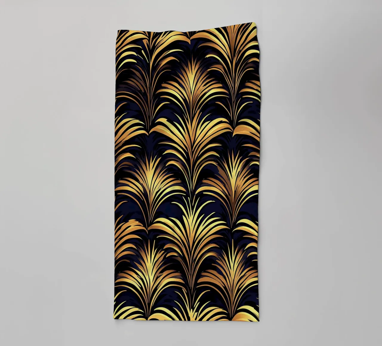 Art Deco "Golden Arches of Time" asciugamano da bagno da Nikis Art Studio