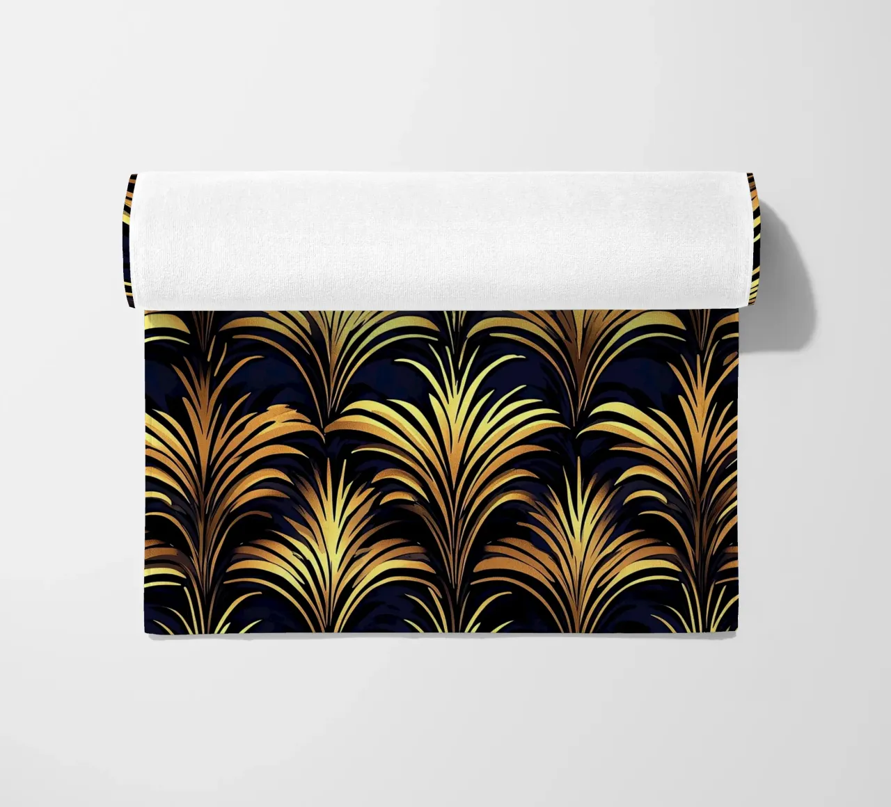 Art Deco "Golden Arches of Time" telo mare da Nikis Art Studio
