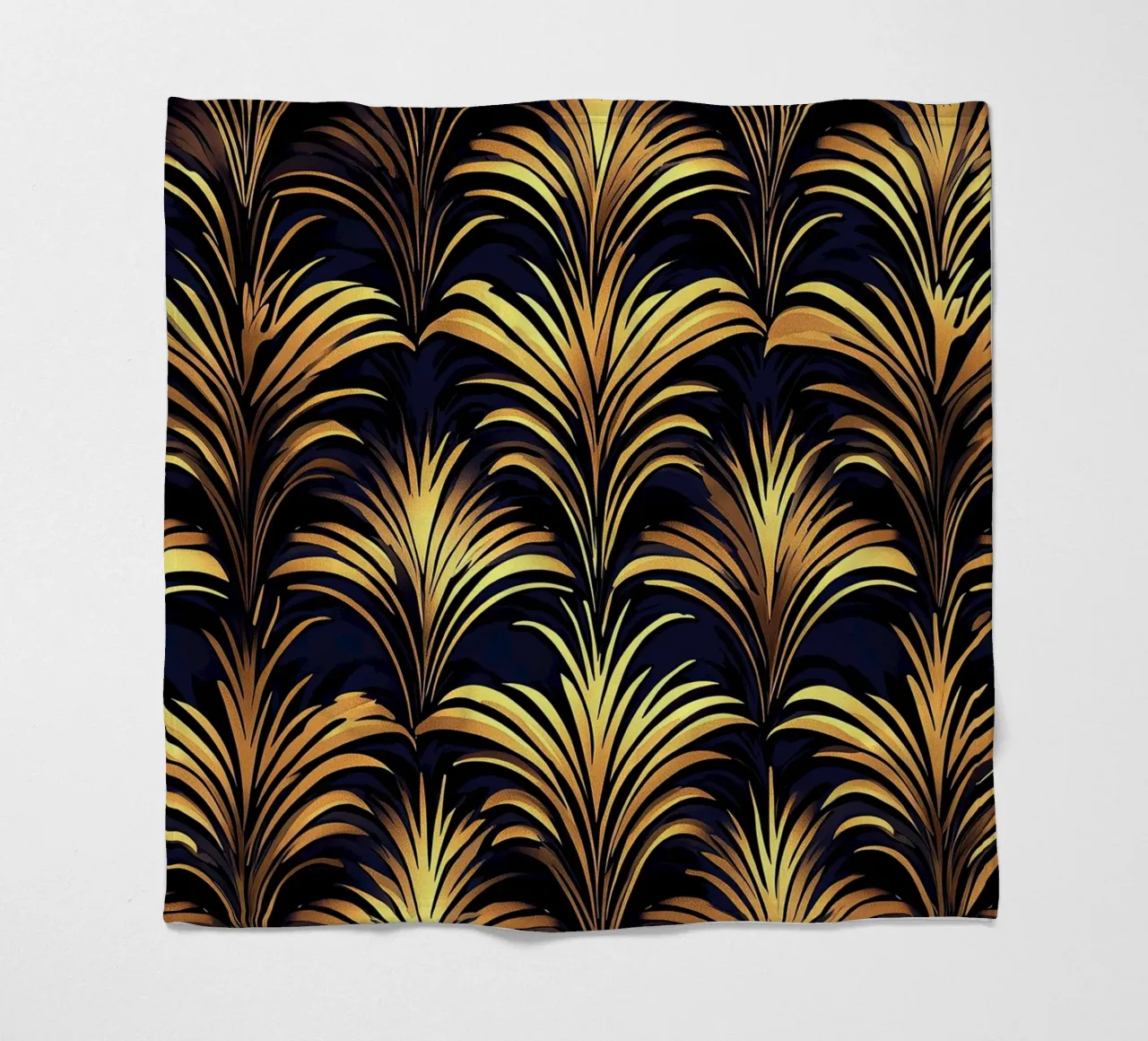 Art Deco "Golden Arches of Time" coperta in pile da Nikis Art Studio