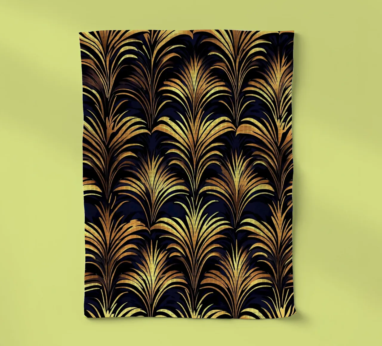Art Deco "Golden Arches of Time" canovaccio da cucina da Nikis Art Studio