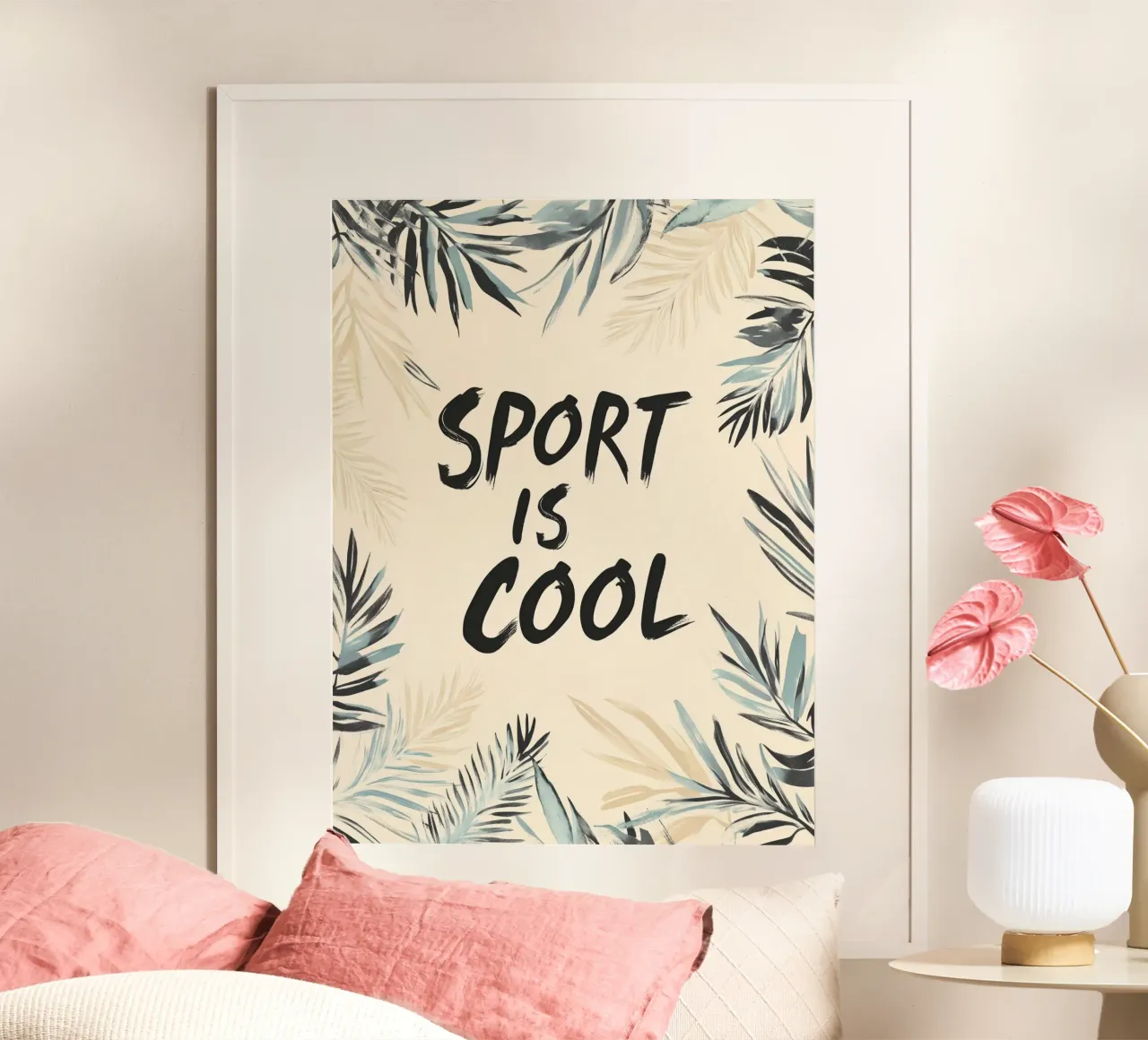 Sport Is Cool No 2 poster con telaio in alluminio da treechild
