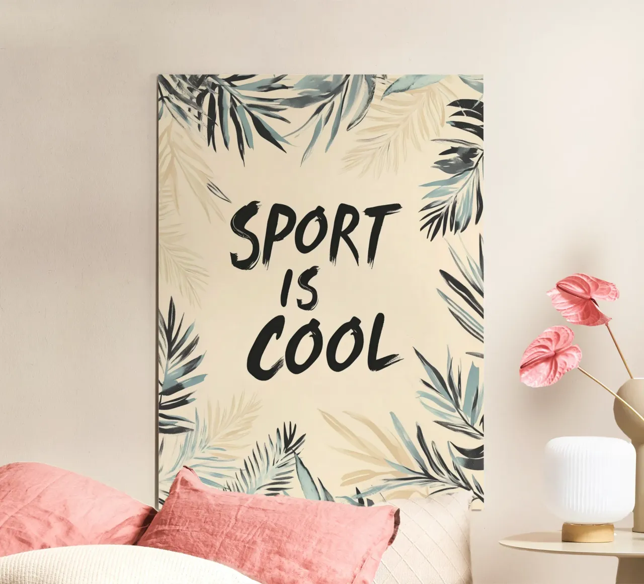 Sport Is Cool No 2 poster con telaio in alluminio da treechild