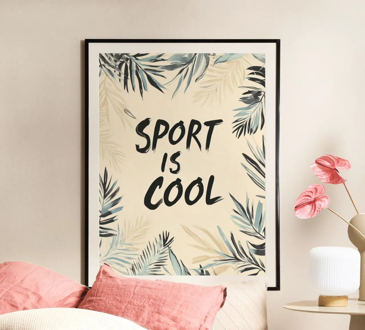 Sport Is Cool No 2 poster con telaio in alluminio da treechild