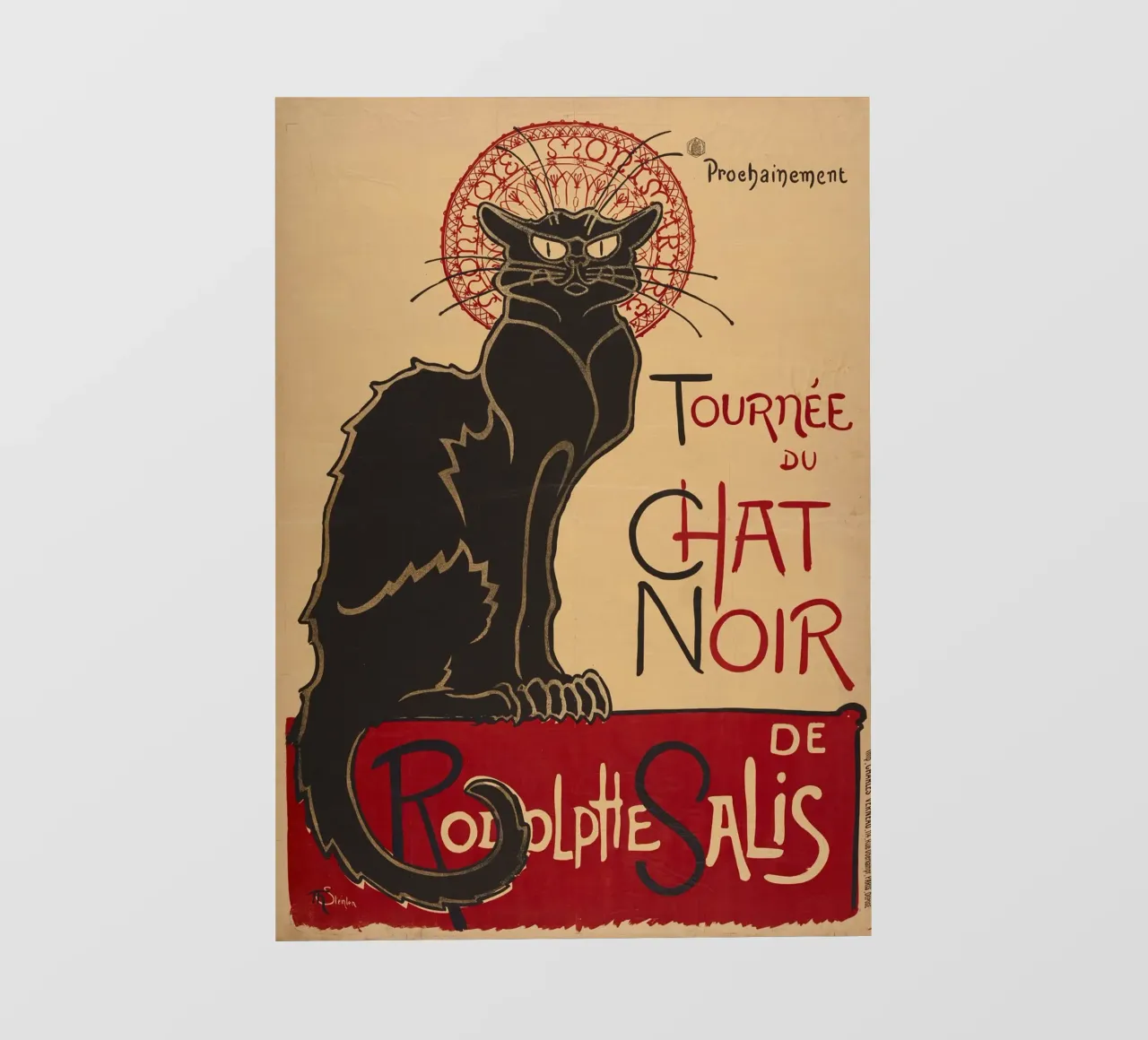 Théophile-Alexandre Steinlen - Gatto nero pellicola backlit da ARTOTHEK