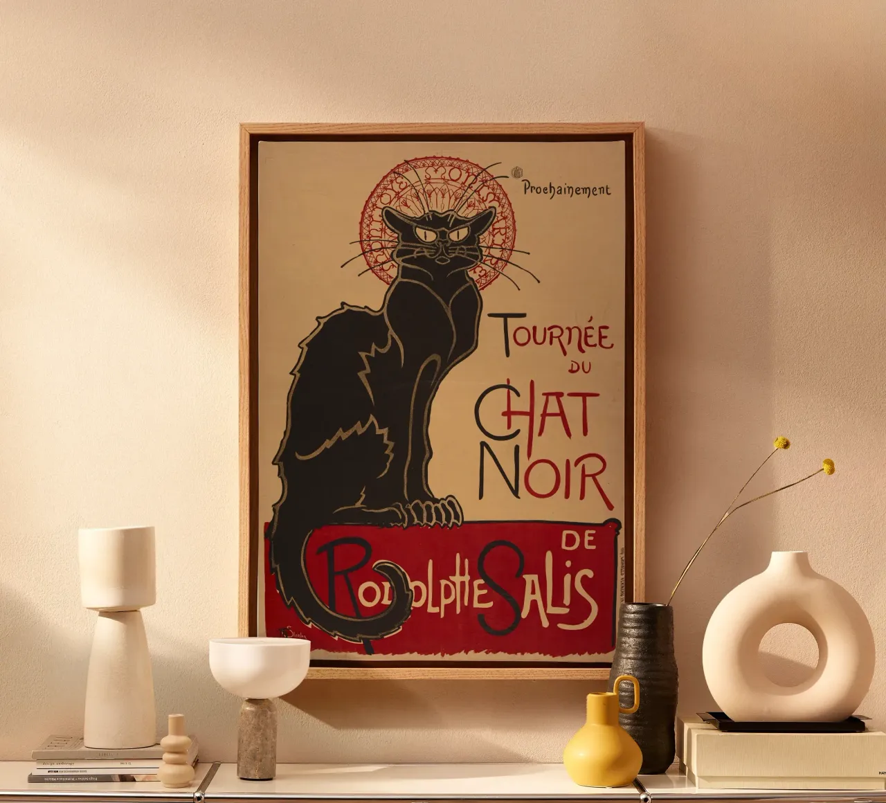 Théophile-Alexandre Steinlen - Gatto nero tela da ARTOTHEK