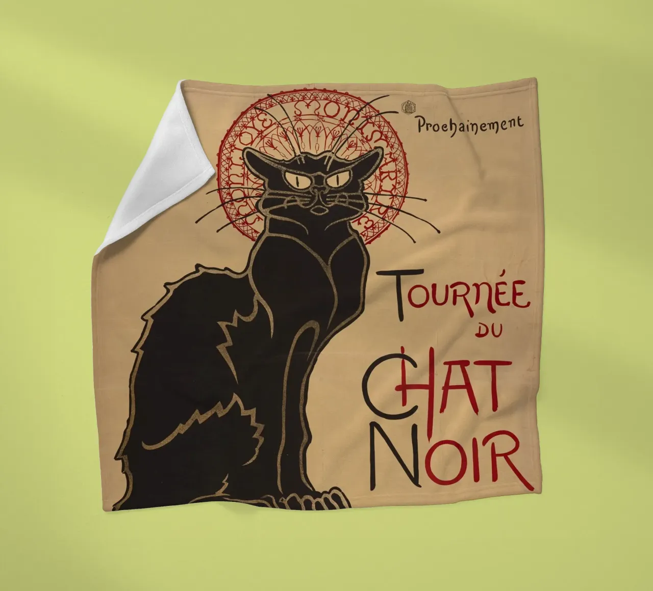 Théophile-Alexandre Steinlen - Gatto nero coperta in pile da ARTOTHEK