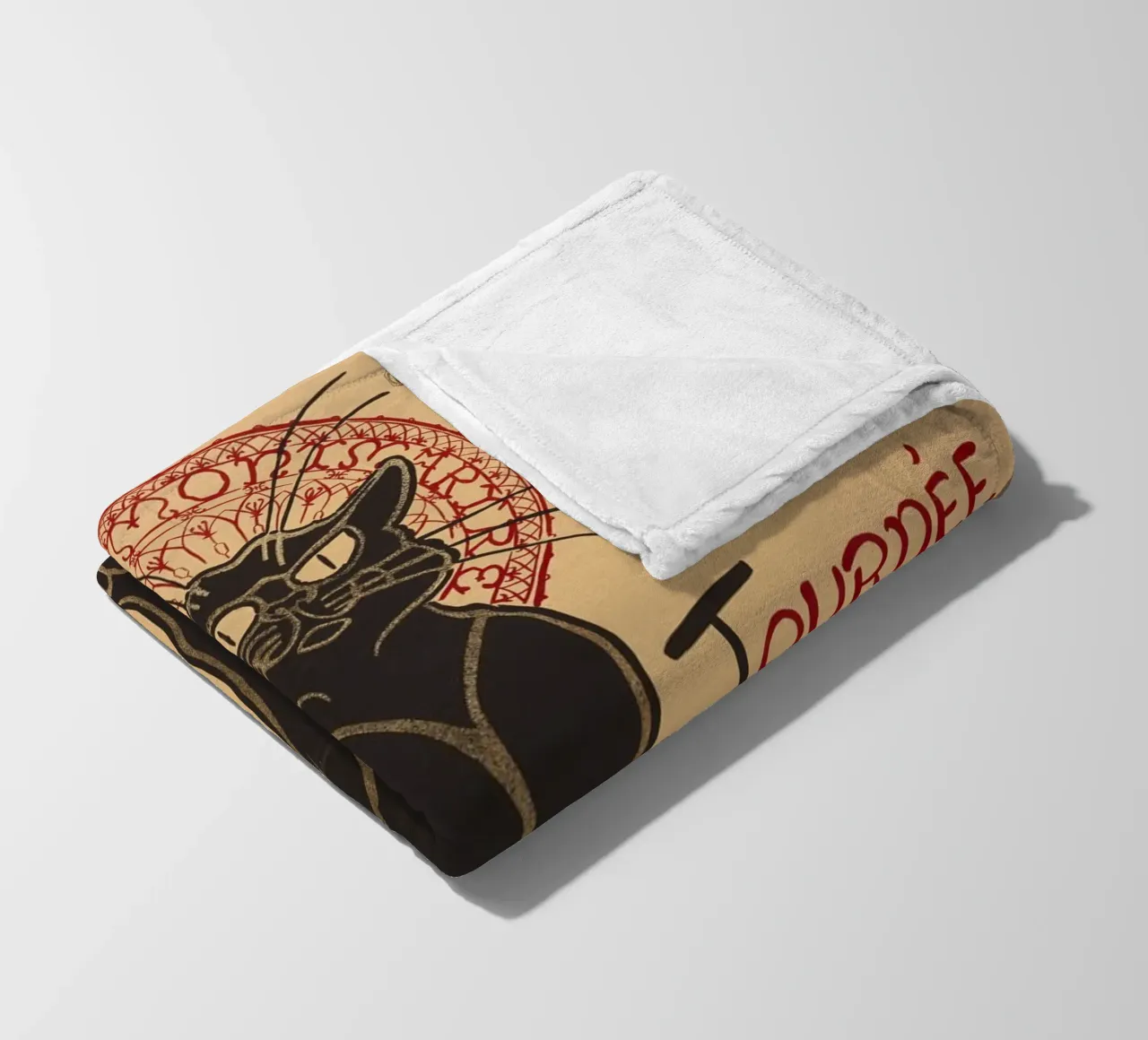 Théophile-Alexandre Steinlen - Gatto nero coperta in pile da ARTOTHEK