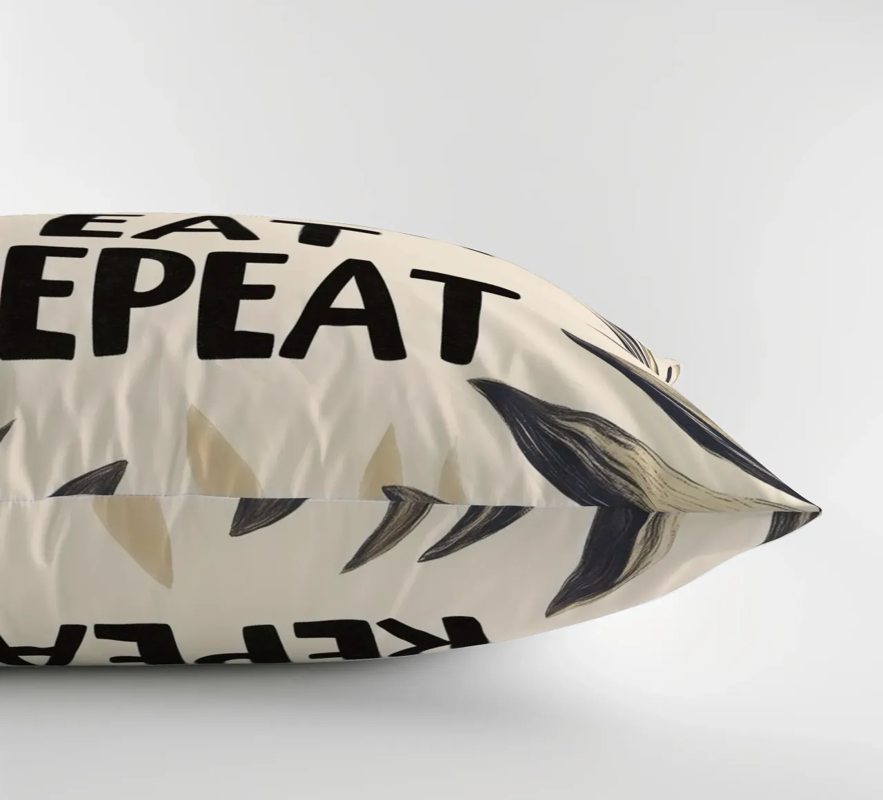 Surf Laugh Eat repeat No 2 cuscino da treechild