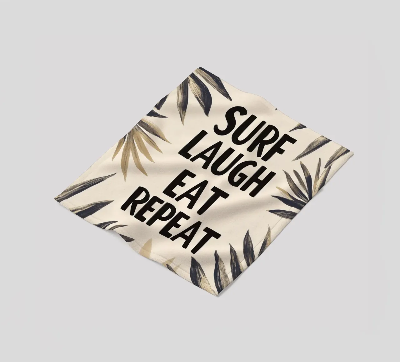 Surf Laugh Eat repeat No 2 coperta in pile da treechild