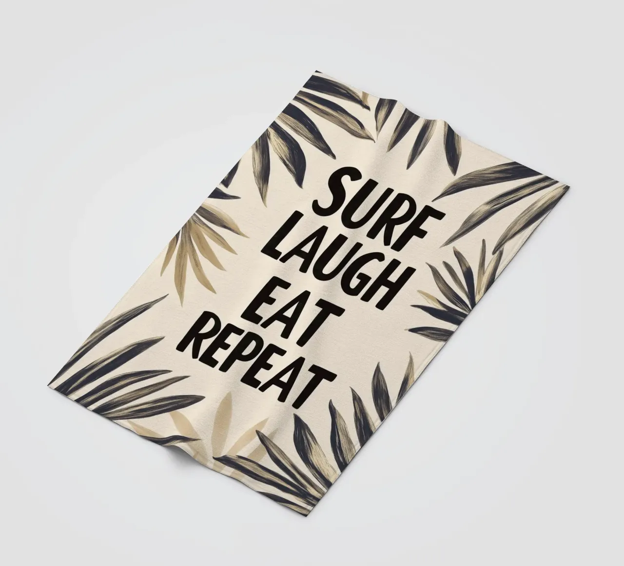 Surf Laugh Eat repeat No 2 coperta in pile da treechild