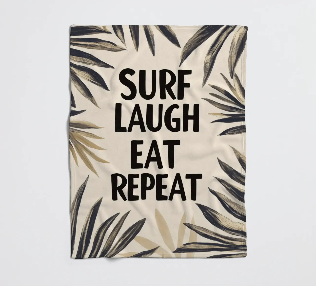 Surf Laugh Eat repeat No 2 coperta in pile da treechild